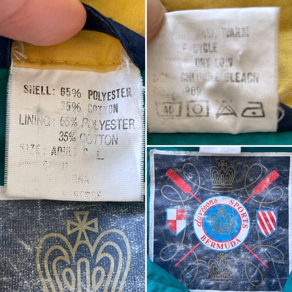 EUC vintage colour block windbreaker full-zip jacket with hidden hoodie, Size L - Picture 15 of 15